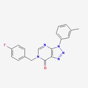 6-[(4-Fluorophenyl)methyl]-3-(3-methylphenyl)triazolo[4,5-d]pyrimidin-7-one