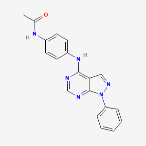 N-[4-({1-phenyl-1H-pyrazolo[3,4-d]pyrimidin-4-yl}amino)phenyl]acetamide