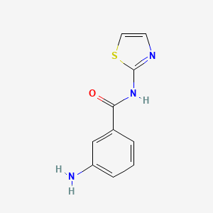 molecular formula C10H9N3OS B2866932 3-amino-N-(1,3-thiazol-2-yl)benzamide CAS No. 1831219-53-4