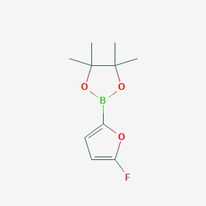 molecular formula C10H14BFO3 B2866933 2-(5-Fluorofuran-2-yl)-4,4,5,5-tetramethyl-1,3,2-dioxaborolane CAS No. 1799614-84-8