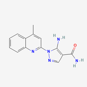 5-amino-1-(4-methylquinolin-2-yl)-1H-pyrazole-4-carboxamide