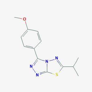 molecular formula C13H14N4OS B286694 4-(6-Isopropyl[1,2,4]triazolo[3,4-b][1,3,4]thiadiazol-3-yl)phenyl methyl ether 