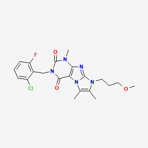 molecular formula C21H23ClFN5O3 B2866947 C21H23ClFN5O3 CAS No. 876675-61-5