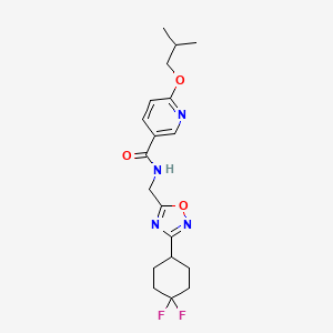 molecular formula C19H24F2N4O3 B2866948 N-((3-(4,4-二氟环己基)-1,2,4-恶二唑-5-基)甲基)-6-异丁氧基烟酰胺 CAS No. 2034307-02-1