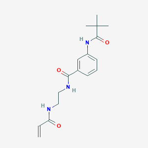 N-(2-{[3-(2,2-dimethylpropanamido)phenyl]formamido}ethyl)prop-2-enamide