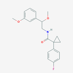 molecular formula C20H22FNO3 B2866955 1-(4-fluorophenyl)-N-(2-methoxy-2-(3-methoxyphenyl)ethyl)cyclopropanecarboxamide CAS No. 1706085-19-9