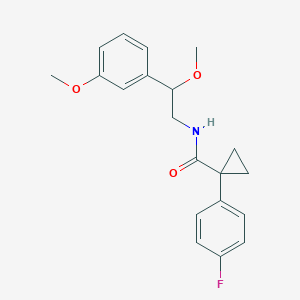 molecular formula C20H22FNO3 B2866955 1-(4-氟苯基)-N-(2-甲氧基-2-(3-甲氧基苯基)乙基)环丙烷甲酰胺 CAS No. 1706085-19-9