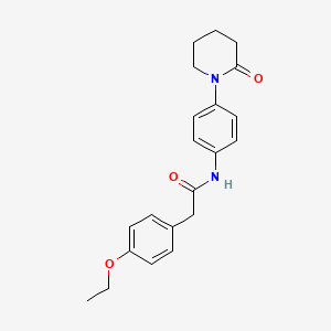 molecular formula C21H24N2O3 B2866956 2-(4-ethoxyphenyl)-N-(4-(2-oxopiperidin-1-yl)phenyl)acetamide CAS No. 942013-37-8
