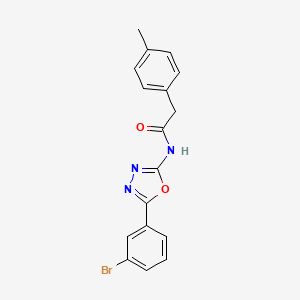 N-(5-(3-bromophenyl)-1,3,4-oxadiazol-2-yl)-2-(p-tolyl)acetamide