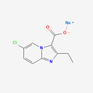 Sodium 6-chloro-2-ethylimidazo[1,2-a]pyridine-3-carboxylate