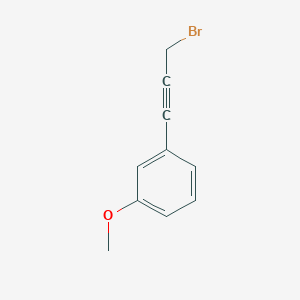 molecular formula C10H9BrO B2866968 1-(3-Bromoprop-1-ynyl)-3-methoxybenzene CAS No. 463946-39-6
