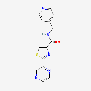 molecular formula C14H11N5OS B2866970 2-(吡嗪-2-基)-N-(吡啶-4-基甲基)噻唑-4-甲酰胺 CAS No. 1235006-62-8