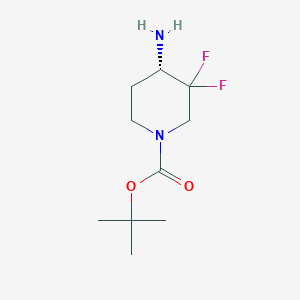 molecular formula C10H18F2N2O2 B2866979 Tert-butyl (4s)-4-amino-3,3-difluoropiperidine-1-carboxylate CAS No. 2415515-29-4