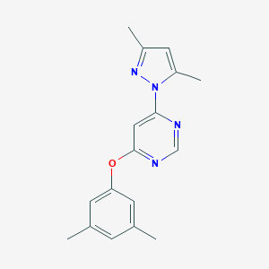 molecular formula C17H18N4O B286698 4-(3,5-dimethylphenoxy)-6-(3,5-dimethyl-1H-pyrazol-1-yl)pyrimidine 