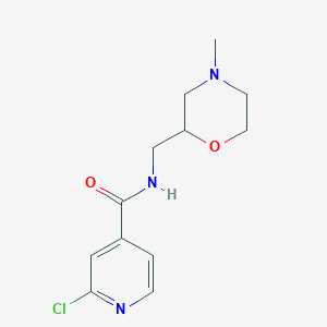 molecular formula C12H16ClN3O2 B2866996 2-氯-N-[(4-甲基吗啉-2-基)甲基]吡啶-4-甲酰胺 CAS No. 1462991-68-9