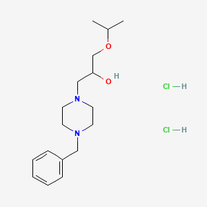 molecular formula C17H30Cl2N2O2 B2867000 1-(4-Benzylpiperazin-1-yl)-3-isopropoxypropan-2-ol dihydrochloride CAS No. 1177726-27-0