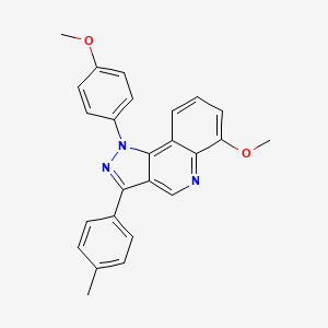 molecular formula C25H21N3O2 B2867009 6-甲氧基-1-(4-甲氧基苯基)-3-(4-甲基苯基)-1H-吡唑并[4,3-c]喹啉 CAS No. 932519-31-8