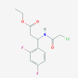 molecular formula C13H14ClF2NO3 B2867010 Ethyl 3-[(2-chloroacetyl)amino]-3-(2,4-difluorophenyl)propanoate CAS No. 2249201-86-1