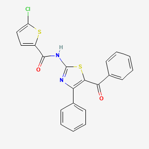 molecular formula C21H13ClN2O2S2 B2867013 N-(5-benzoyl-4-phenyl-1,3-thiazol-2-yl)-5-chlorothiophene-2-carboxamide CAS No. 325987-32-4