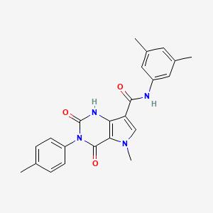 molecular formula C23H22N4O3 B2867025 N-(3,5-dimethylphenyl)-5-methyl-2,4-dioxo-3-(p-tolyl)-2,3,4,5-tetrahydro-1H-pyrrolo[3,2-d]pyrimidine-7-carboxamide CAS No. 921807-33-2