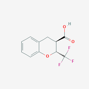 molecular formula C11H9F3O3 B2867034 (2R,3R)-2-(三氟甲基)-3,4-二氢-2H-1-苯并吡喃-3-羧酸 CAS No. 2094525-96-7