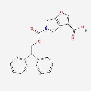 molecular formula C22H17NO5 B2867036 5-(9H-Fluoren-9-ylmethoxycarbonyl)-4,6-dihydrofuro[2,3-c]pyrrole-3-carboxylic acid CAS No. 2287288-63-3
