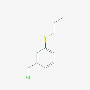 molecular formula C10H13ClS B2867040 1-(Chloromethyl)-3-propylsulfanylbenzene CAS No. 99047-10-6