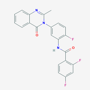 molecular formula C22H14F3N3O2 B2867048 2,4-difluoro-N-(2-fluoro-5-(2-methyl-4-oxoquinazolin-3(4H)-yl)phenyl)benzamide CAS No. 899980-47-3