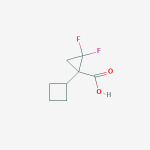 molecular formula C8H10F2O2 B2867058 1-Cyclobutyl-2,2-difluorocyclopropane-1-carboxylic acid CAS No. 2229595-48-4