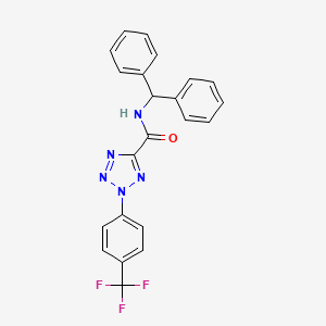 molecular formula C22H16F3N5O B2867061 N-benzhydryl-2-(4-(trifluoromethyl)phenyl)-2H-tetrazole-5-carboxamide CAS No. 1396881-05-2