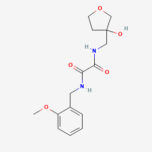 molecular formula C15H20N2O5 B2867066 N1-((3-hydroxytetrahydrofuran-3-yl)methyl)-N2-(2-methoxybenzyl)oxalamide CAS No. 2034304-54-4