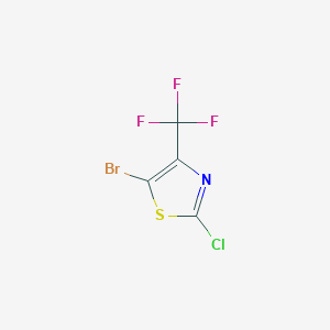 molecular formula C4BrClF3NS B2867077 5-Bromo-2-chloro-4-(trifluoromethyl)-1,3-thiazole CAS No. 1289049-22-4