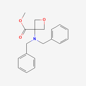 molecular formula C19H21NO3 B2867097 Methyl 3-(dibenzylamino)oxetane-3-carboxylate CAS No. 1452228-33-9