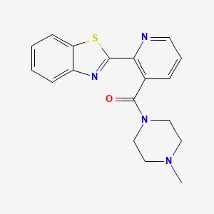molecular formula C18H18N4OS B2867098 (2-(Benzo[d]thiazol-2-yl)pyridin-3-yl)(4-methylpiperazin-1-yl)methanone CAS No. 879479-38-6