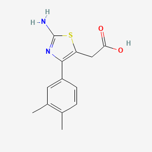 molecular formula C13H14N2O2S B2867099 2-[2-amino-4-(3,4-dimethylphenyl)-1,3-thiazol-5-yl]acetic Acid CAS No. 871478-85-2