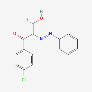 molecular formula C15H11ClN2O2 B2867108 (2E)-3-(4-chlorophenyl)-3-oxo-2-(2-phenylhydrazin-1-ylidene)propanal CAS No. 337512-10-4