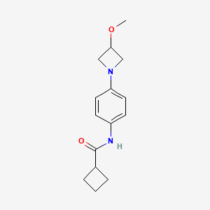 molecular formula C15H20N2O2 B2867116 N-(4-(3-甲氧基氮杂环丁烷-1-基)苯基)环丁烷甲酰胺 CAS No. 2034523-57-2