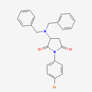 molecular formula C24H21BrN2O2 B2867123 1-(4-Bromophenyl)-3-(dibenzylamino)pyrrolidine-2,5-dione CAS No. 1024631-74-0