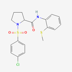 1-((4-chlorophenyl)sulfonyl)-N-(2-(methylthio)phenyl)pyrrolidine-2-carboxamide