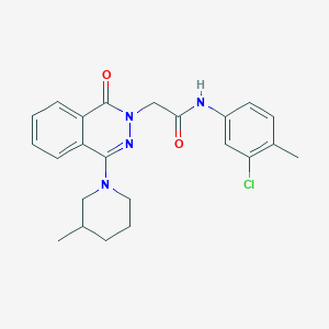 molecular formula C23H25ClN4O2 B2867127 1-{[5-(丁酰氨基)-2-哌嗪-1-基吡啶-3-基]羰基}哌啶-4-羧酸乙酯 CAS No. 1115905-58-2