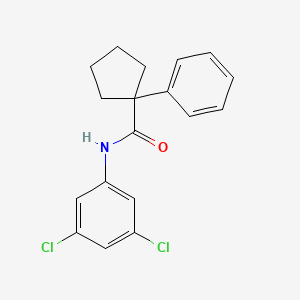 molecular formula C18H17Cl2NO B2867128 N-(3,5-dichlorophenyl)-1-phenylcyclopentane-1-carboxamide CAS No. 1022455-12-4