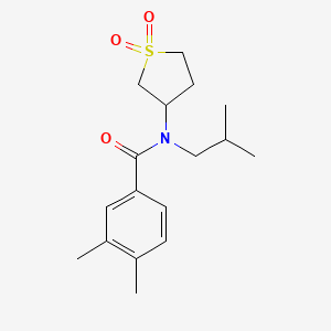 molecular formula C17H25NO3S B2867135 N-(1,1-dioxidotetrahydrothiophen-3-yl)-N-isobutyl-3,4-dimethylbenzamide CAS No. 898424-92-5