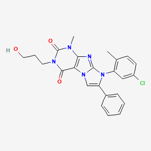 8-(5-chloro-2-methylphenyl)-3-(3-hydroxypropyl)-1-methyl-7-phenyl-1H,2H,3H,4H,8H-imidazo[1,2-g]purine-2,4-dione