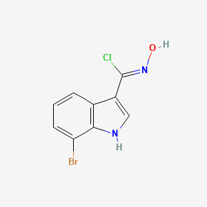 molecular formula C9H6BrClN2O B2867145 (3Z)-7-Bromo-N-hydroxy-1H-indole-3-carboximidoyl chloride CAS No. 1261025-41-5