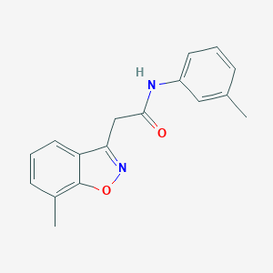 molecular formula C17H16N2O2 B286715 2-(7-methyl-1,2-benzisoxazol-3-yl)-N-(3-methylphenyl)acetamide 