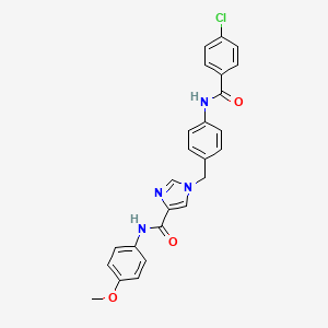 1-(4-(4-chlorobenzamido)benzyl)-N-(4-methoxyphenyl)-1H-imidazole-4-carboxamide