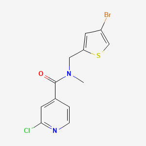 molecular formula C12H10BrClN2OS B2867152 N-[(4-bromothiophen-2-yl)methyl]-2-chloro-N-methylpyridine-4-carboxamide CAS No. 1178355-25-3
