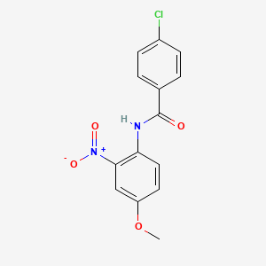molecular formula C14H11ClN2O4 B2867159 4-chloro-N-(4-methoxy-2-nitrophenyl)benzamide CAS No. 72782-26-4
