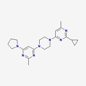 4-[4-(2-Cyclopropyl-6-methylpyrimidin-4-yl)piperazin-1-yl]-2-methyl-6-(pyrrolidin-1-yl)pyrimidine