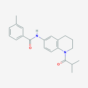 molecular formula C21H24N2O2 B2867163 N-(1-isobutyryl-1,2,3,4-tetrahydroquinolin-6-yl)-3-methylbenzamide CAS No. 942005-94-9